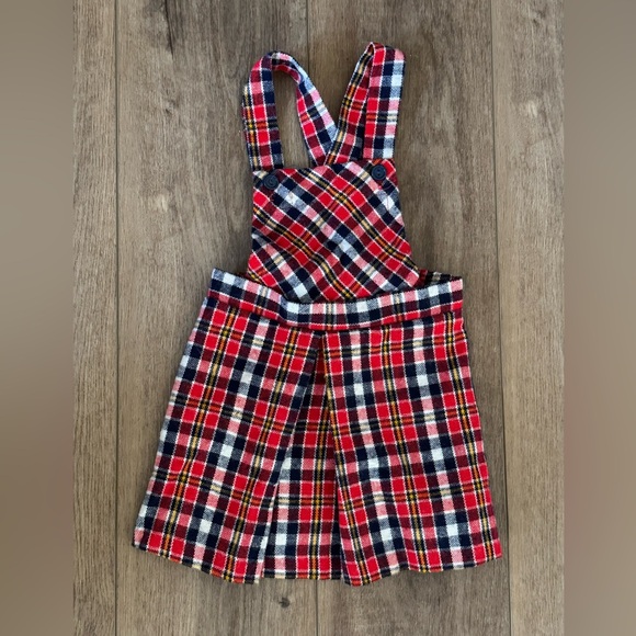 Sears Other - Vintage Sears Red and Blue Plaid Girls Overalls